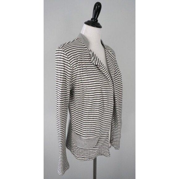 ANTHROPOLOGIE Dolan Gray White Striped Open Jacket - Picture 2 of 4